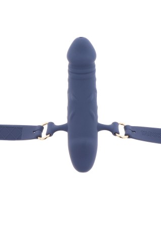 TABOOM Breathable Silicone Penis Gag - Niebieski Knebel z Penisem