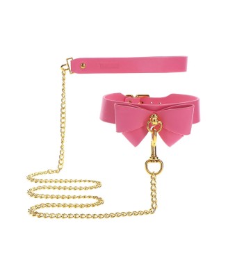 Taboom - Collar and Leash Pink - Różowa Obroża ze Smyczą