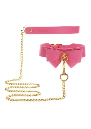 Taboom - Collar and Leash Pink - Różowa Obroża ze Smyczą