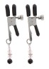 Adjustable Clamps With Beads Silver - Klipsy na sutki