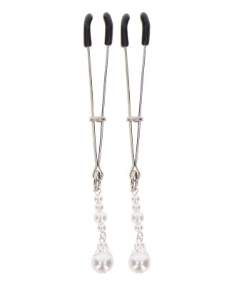Tweezers With Pearls Silver - Klipsy na Sutki