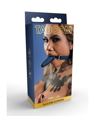 TABOOM Penis Ball Gag Blue - Knebel z Penisem - Niebieski