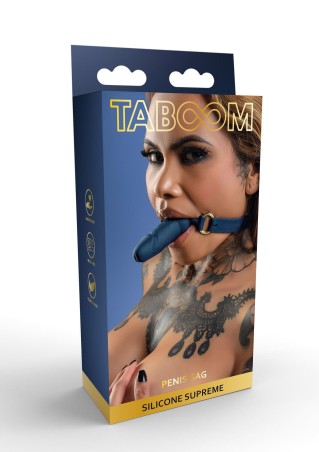 TABOOM Penis Ball Gag Blue - Knebel z Penisem - Niebieski