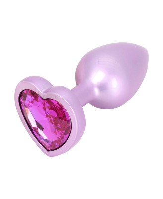Toyjoy Happiness Time To Shine - Korek Analny z Różowym Kryształem Serce