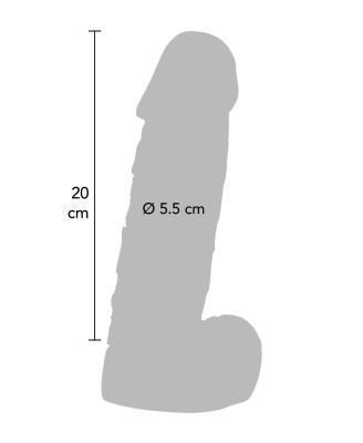Prince Of Namibia 20 cm - Czarne Realistyczne Dildo z Jądrami