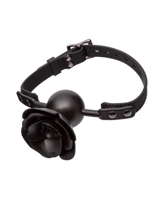 Removable Rose Gag - Czarny Knebel Kulka - Róża