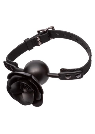 Removable Rose Gag - Czarny Knebel Kulka - Róża