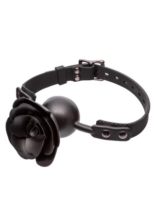 Removable Rose Gag - Czarny Knebel Kulka - Róża