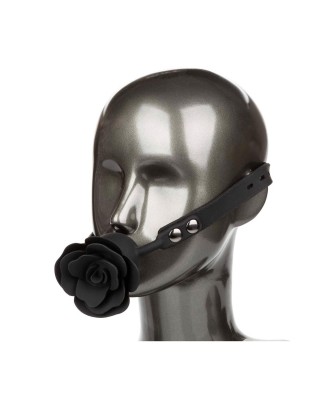 Removable Rose Gag - Czarny Knebel Kulka - Róża