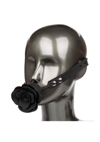 Removable Rose Gag - Czarny Knebel Kulka - Róża