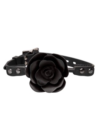 Removable Rose Gag - Czarny Knebel Kulka - Róża