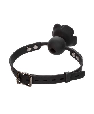 Removable Rose Gag - Czarny Knebel Kulka - Róża