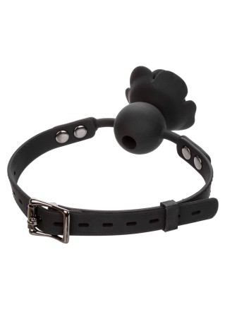 Removable Rose Gag - Czarny Knebel Kulka - Róża
