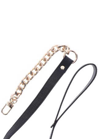 TABOOM Statement Collar and leash Rose Gold - Złota Obroża ze Smyczą BDSM