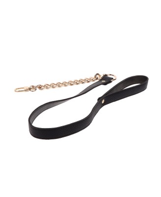 TABOOM Statement Collar and leash Rose Gold - Złota Obroża ze Smyczą BDSM