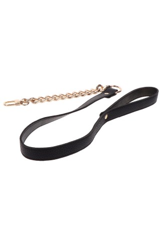 TABOOM Statement Collar and leash Rose Gold - Złota Obroża ze Smyczą BDSM