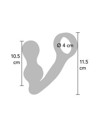 Power Plug & Penisring Transparent - Korek Analny z Pierścieniem Erekcyjnym