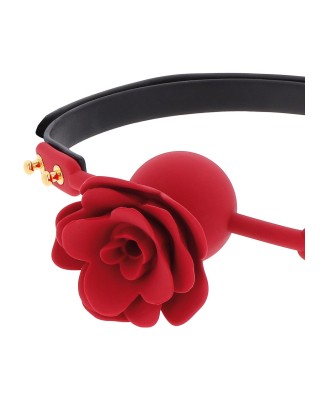 Wild Roses Ball Gag Black