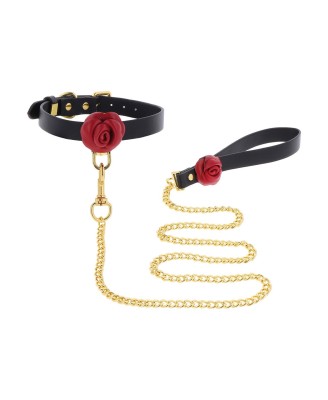 Wild Roses Collar & Leash Black
