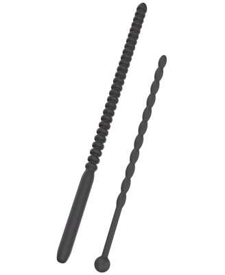 Ribbed Penis Dilator - Zestaw 2 szt - Wtyczka do Cewki