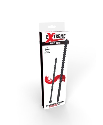 Ribbed Penis Dilator - Zestaw 2 szt - Wtyczka do Cewki