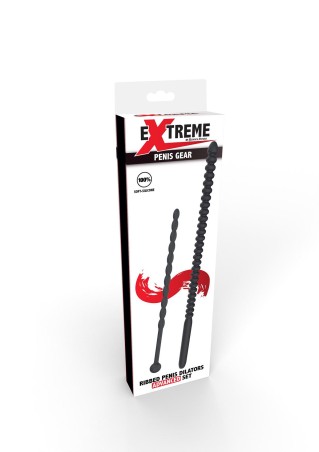 Ribbed Penis Dilator - Zestaw 2 szt - Wtyczka do Cewki
