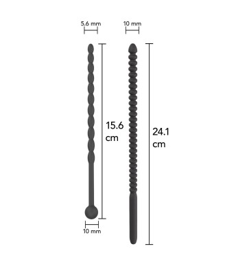 Ribbed Penis Dilator - Zestaw 2 szt - Wtyczka do Cewki