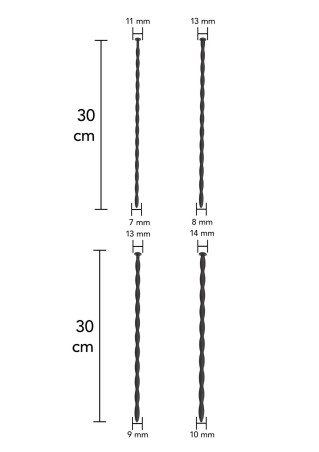 Penis Dilator Set Large 4 szt - Zestaw Dużych Stymulatorów Cewki Moczowej