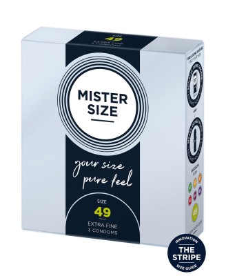 MISTER SIZE 49mm Condoms 3pcs Natural