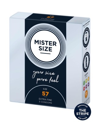 MISTER SIZE 57mm Condoms 3pcs Natural