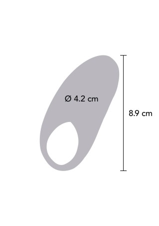 Tease & Arouse C-Ring Purple - Wibrujący Pierścień Erekcyjny