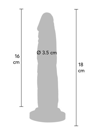 Dong 7 inch Black - Czarne Realistyczne Dildo