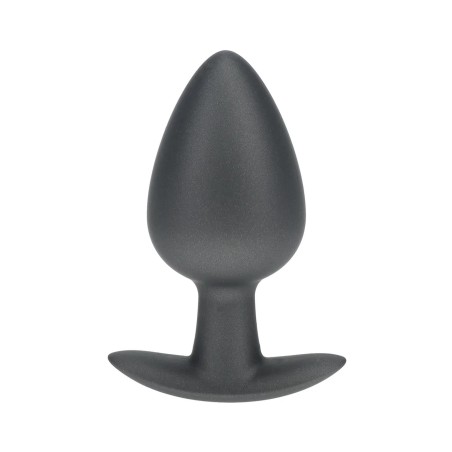 Smooth Silicone Anal Plug - Large - 3.5" / 8,9 cm - Gunmetal