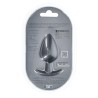 Smooth Silicone Anal Plug - Large - 3.5" / 8,9 cm - Gunmetal