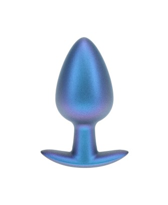 Smooth Silicone Anal Plug - Large - 3.5" / 8,9 cm - Metallic Blue