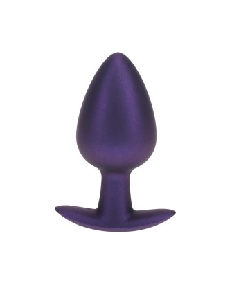 Smooth Silicone Anal Plug - Large - 3.5" / 8,9 cm - Metallic Purple