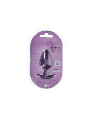 Smooth Silicone Anal Plug - Large - 3.5" / 8,9 cm - Metallic Purple