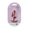 Smooth Silicone Anal Plug - Large - 3.5" / 8,9 cm - Rose Gold