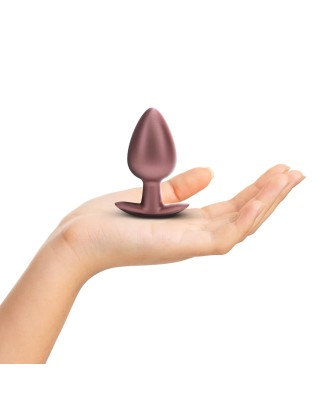 Smooth Silicone Anal Plug - Large - 3.5" / 8,9 cm - Rose Gold