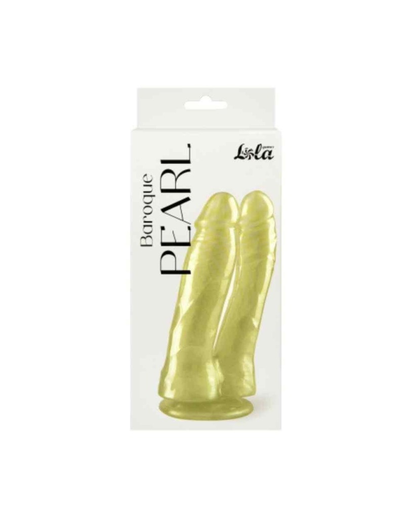 Double pearlescent dildo Baroque Pearl