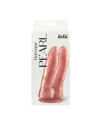 Double pearlescent dildo Baroque Pearl Pink