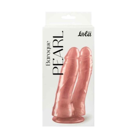 Double pearlescent dildo Baroque Pearl Pink