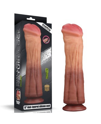 Love Toy King Size Dual-Layered - Realistyczne Silikonowe Dildo - 30 cm