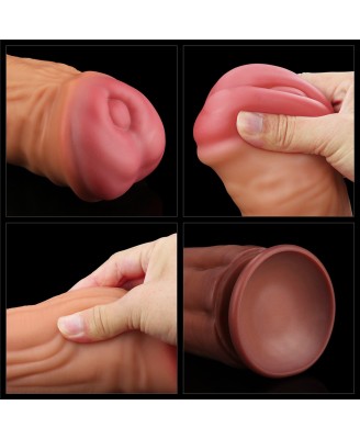 Love Toy King Size Dual-Layered - Realistyczne Silikonowe Dildo - 30 cm