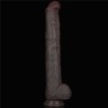 14.5'' Dual Layered Bendable Silicone Cock XXL(Black)