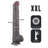 14.5'' Dual Layered Bendable Silicone Cock XXL(Black)