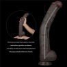 14.5'' Dual Layered Bendable Silicone Cock XXL(Black)