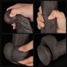 14.5'' Dual Layered Bendable Silicone Cock XXL(Black)