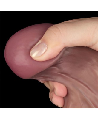 Lovetoy Dual Layer Silicone Nature Cock - Realistyczne Cieliste Dildo XXL - 36 cm