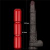 16'' Dual Layered Bendable Silicone Cock XXL(Black)